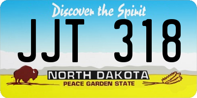 ND license plate JJT318