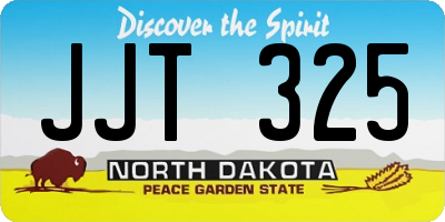 ND license plate JJT325
