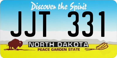 ND license plate JJT331