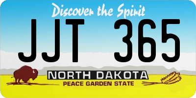ND license plate JJT365