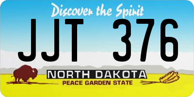 ND license plate JJT376