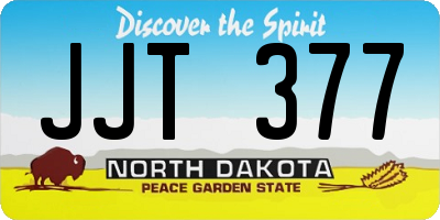 ND license plate JJT377