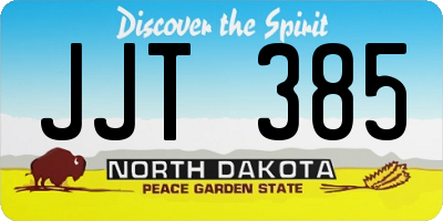 ND license plate JJT385