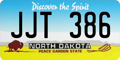 ND license plate JJT386