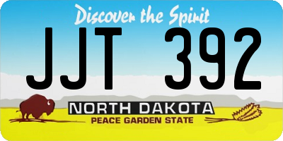 ND license plate JJT392