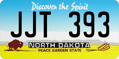 ND license plate JJT393