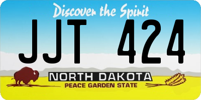 ND license plate JJT424