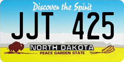 ND license plate JJT425