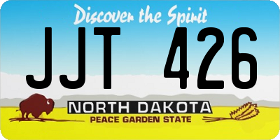 ND license plate JJT426