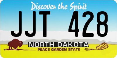 ND license plate JJT428