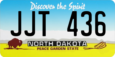 ND license plate JJT436