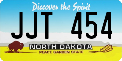ND license plate JJT454