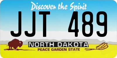 ND license plate JJT489