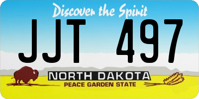 ND license plate JJT497