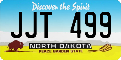 ND license plate JJT499