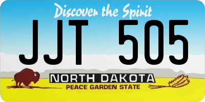 ND license plate JJT505