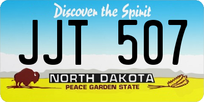 ND license plate JJT507