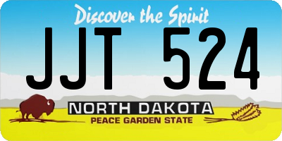 ND license plate JJT524