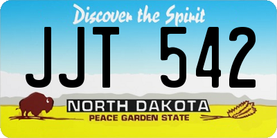 ND license plate JJT542