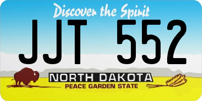 ND license plate JJT552