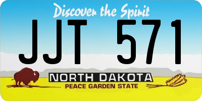 ND license plate JJT571