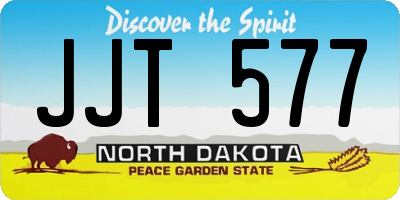 ND license plate JJT577