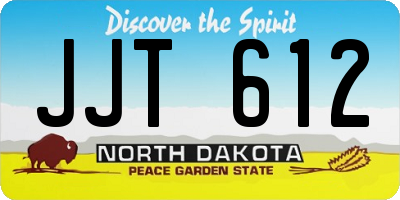 ND license plate JJT612
