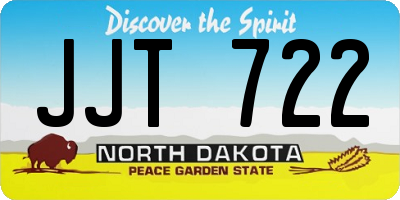 ND license plate JJT722