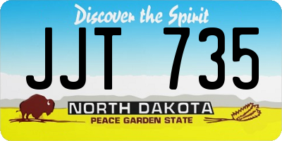 ND license plate JJT735