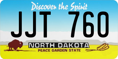 ND license plate JJT760