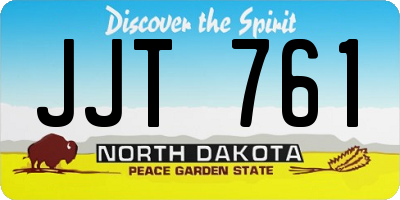 ND license plate JJT761