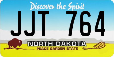 ND license plate JJT764
