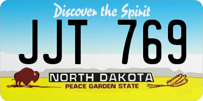 ND license plate JJT769