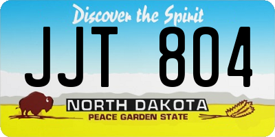 ND license plate JJT804