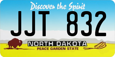 ND license plate JJT832