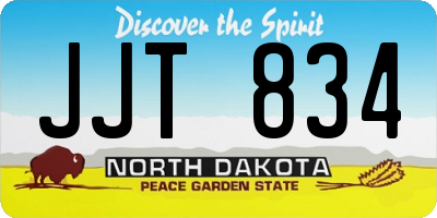 ND license plate JJT834