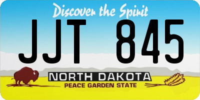 ND license plate JJT845