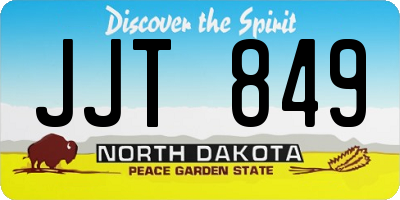 ND license plate JJT849