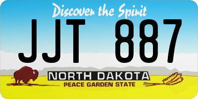 ND license plate JJT887
