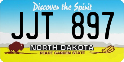 ND license plate JJT897