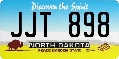 ND license plate JJT898