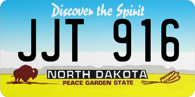 ND license plate JJT916