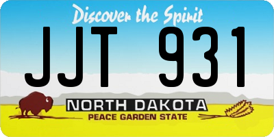 ND license plate JJT931