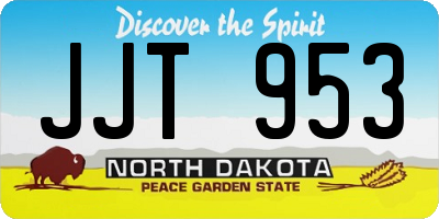 ND license plate JJT953
