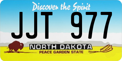 ND license plate JJT977