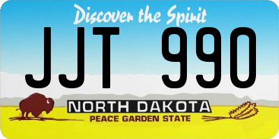 ND license plate JJT990