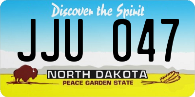 ND license plate JJU047