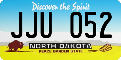 ND license plate JJU052