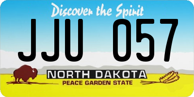 ND license plate JJU057