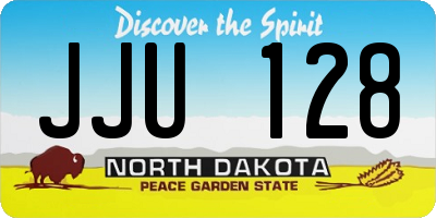 ND license plate JJU128